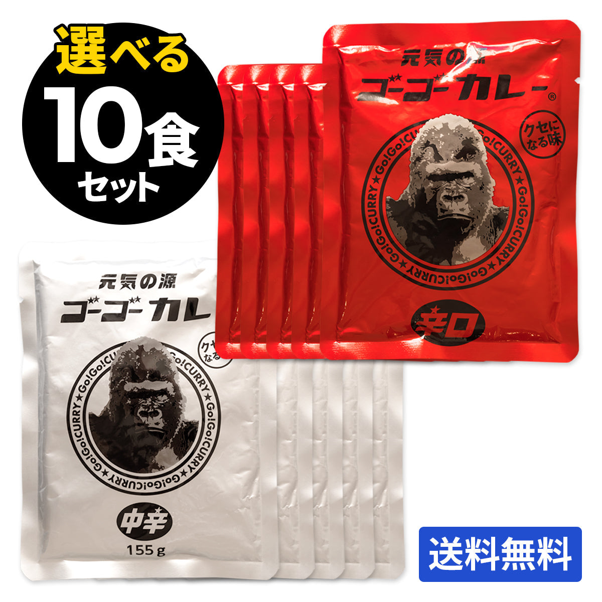 【定期便】初回20%OFF!サブスク限定!ゴーゴーカレー 選べる 10食&チケットセット