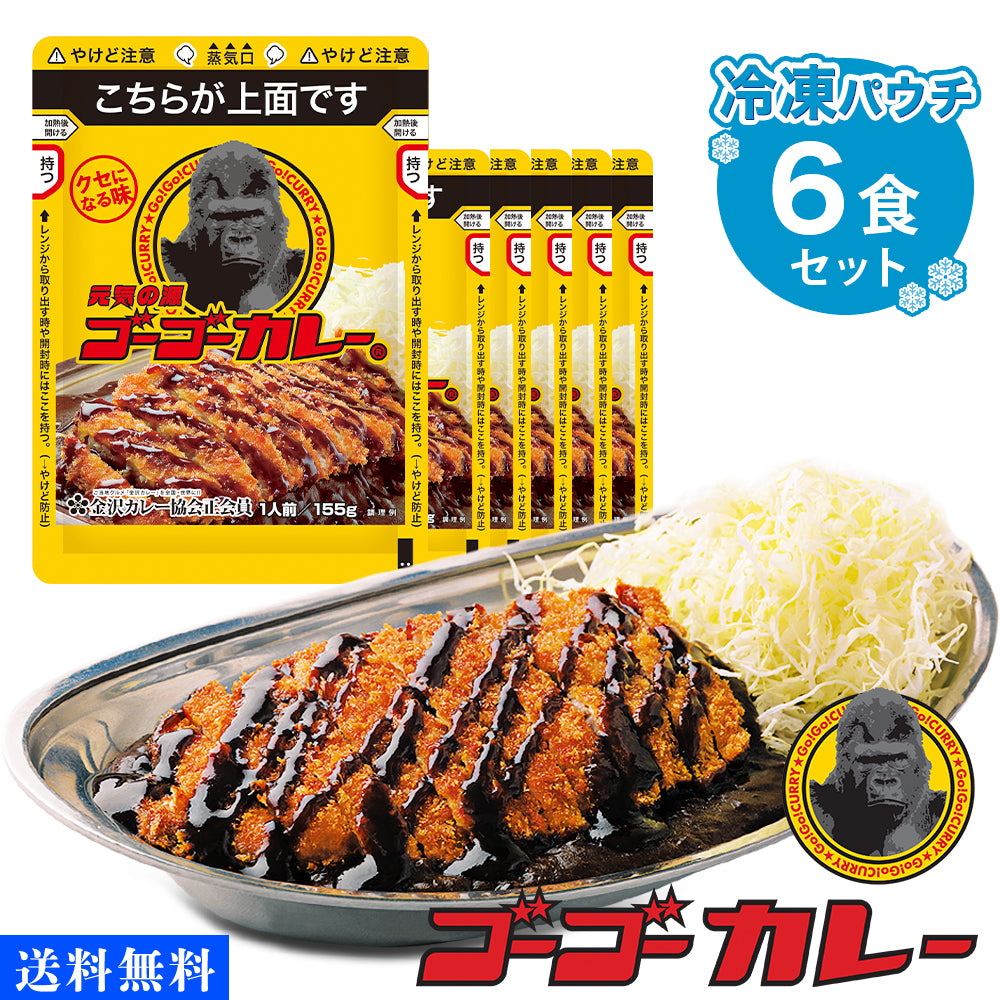 ゴーゴーカレー 冷凍 パウチ 6食セット